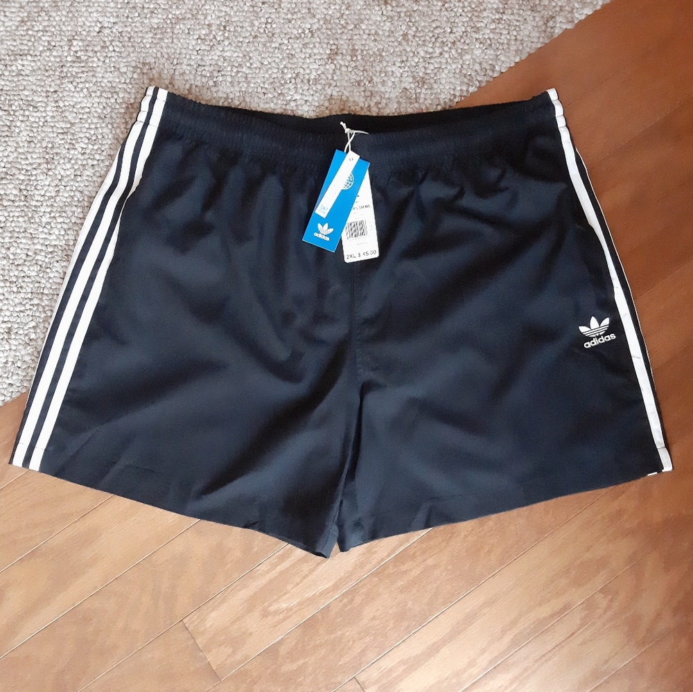 NWT Adidas 3 Stripes Swim Trunks size 2XL